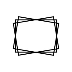 Square frame clip art design on plain white transparent isolated background for card, shirt, hoodie, sweatshirt, apparel, tag, mug, icon, poster or badge