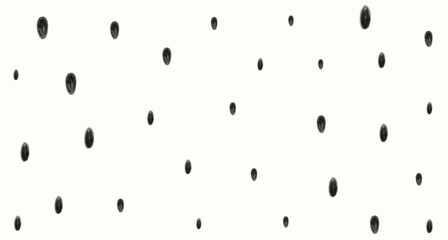 Minimal, abstract crayon pattern. Chalk drawing texture. Vector doodle, black blobs and drops on beige background