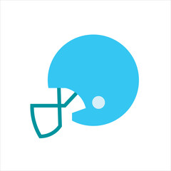 Blue baseball helmet vector design illustration. 