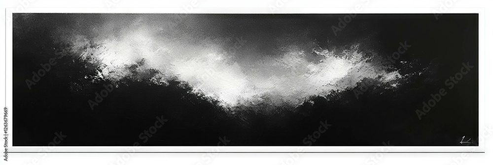 Poster mottled black and white texture with soft lighting creating an abstract visual experience