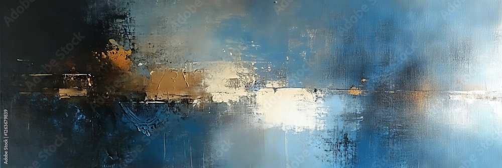 Aufkleber mottled blue and brown texture with soft diffused light creating a tranquil atmosphere