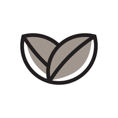 Vector illustration of sunflower seed flat icon design. Traditional asian food icon design illustration. 
