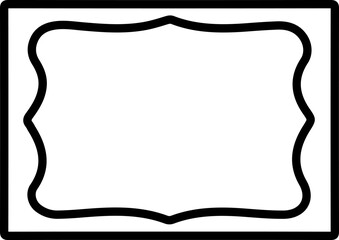 Square frame clip art design on plain white transparent isolated background for card, shirt, hoodie, sweatshirt, apparel, tag, mug, icon, poster or badge