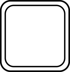 Square frame clip art design on plain white transparent isolated background for card, shirt, hoodie, sweatshirt, apparel, tag, mug, icon, poster or badge