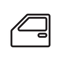 Car door line icon vector design. Automotive parts icon design illustration. 