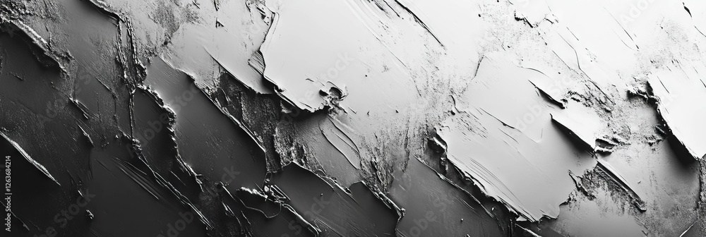 Poster mottled grayscale texture featuring sharp irregular edges and light highlights