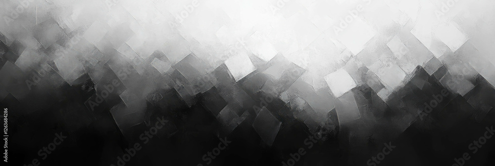 Poster exploring the intricate chaos of grayscale textures with sharp edges and highlights
