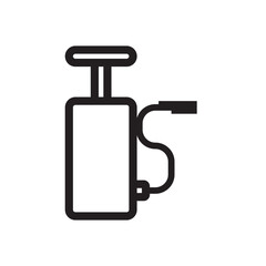Air pump line icon vector design illustration. Bicycle tools icon design. Editable srtoke. 