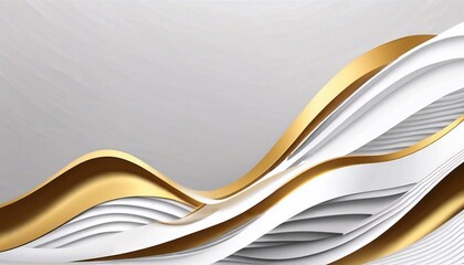 luxury gold and white background for presentation design modern with golden lines and abstract design luxury background stack of white paper material layer. For advertisement, poster, banner and other
