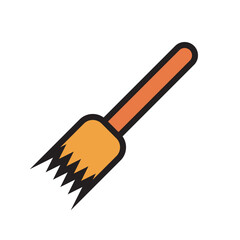 Broom icon design illustration. Gardening tool icon illustration. 