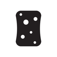Sponge silhouette flat icon vector design. Bathroom icon, cleaning theme icon vector design illustration. 