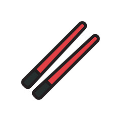 Chopsticks flat icon vector design illustration. Simple chopsticks illustration design, asian culture icin vector design illustration. 