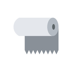 Vector illustration of toilet paper flat icon design. Bathroom item equipment vector design. 