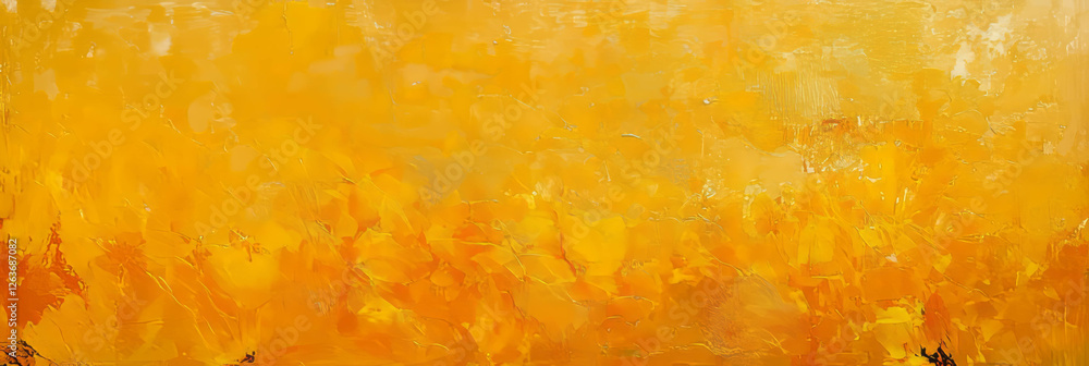 Poster mottled yellow and orange texture with sharp edges and bright highlights in abstract art form