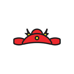 King crown vector design illustration. Asian king crown vector design. 