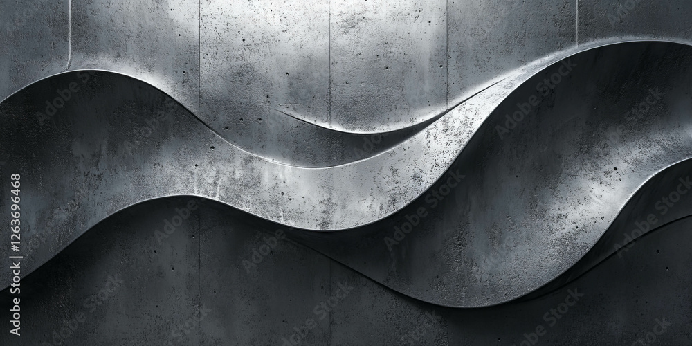 Poster pale oxidized silver wall texture with subtle patterns and soft shadows creates a unique aesthetic