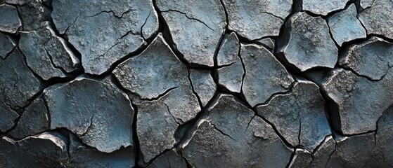 Fototapeta premium Structured crack macro photos in mountainous rocks with dark shades