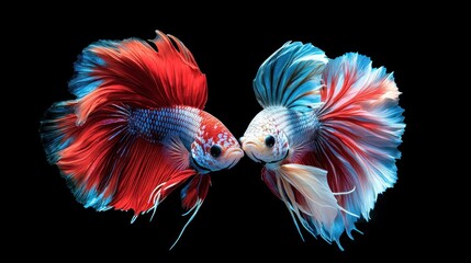 Fototapeta premium A multicolored Siamese fighting fish