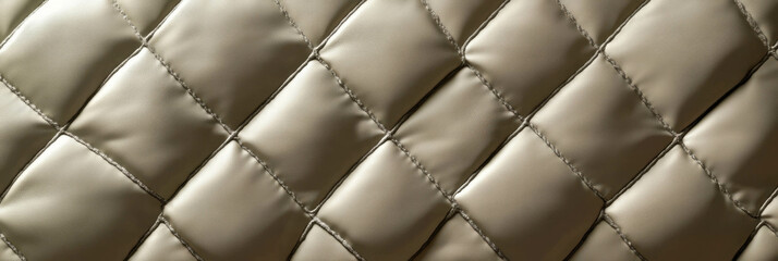 Textured quilted fabric with diamond stitching in a warm, padded design
