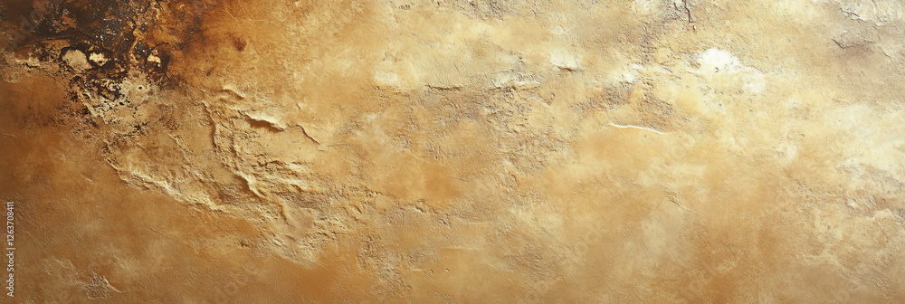 Poster textured russet light tan wall with subtle grunge patterns and markings enhancing depth