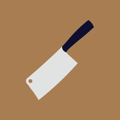 knife on a white background, vector illustration of a knife on white background