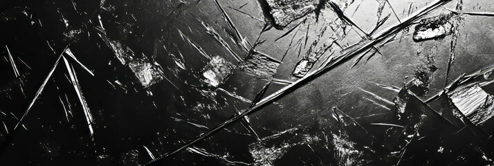 Texture of scratched film with large diagonal scratches and coarse grain showing high reflectivity