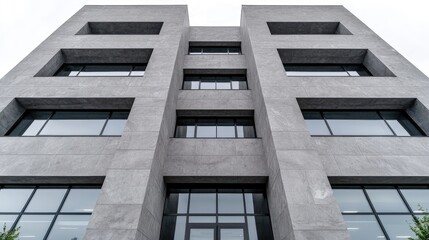Modern office building facade, low angle view. Possible use for commercial/business stock photography