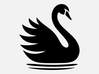 Swan Silhouette Vector Illustration