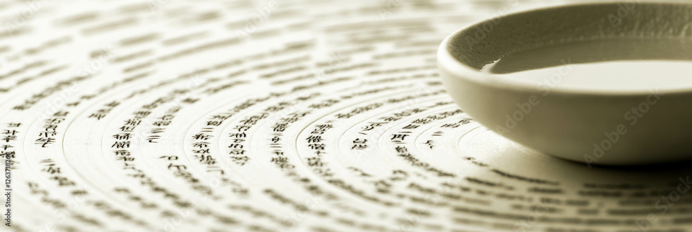 Poster circular pattern texture featuring smooth surface and light gray tones in minimal design