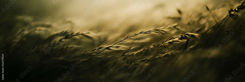 Poster gentle movement of elongated bokeh capturing a soft color gradient in a glowing atmosphere