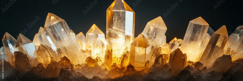 Poster captivating crystal flare with luminous central point and ethereal fading edges