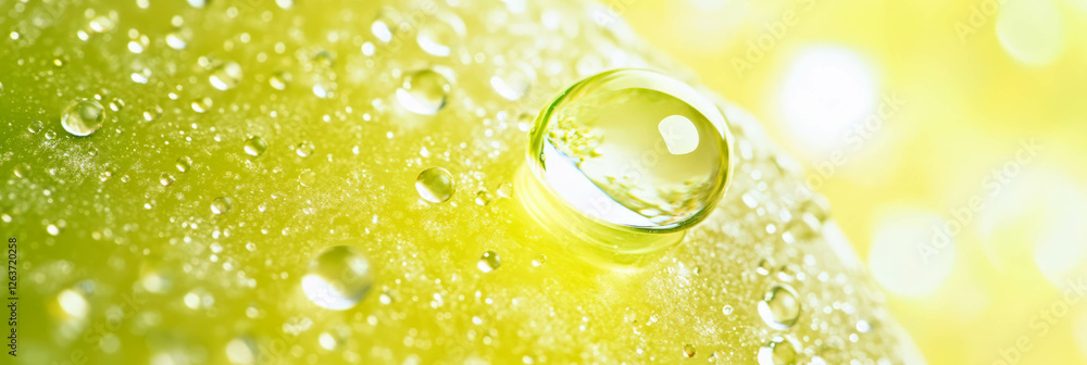 Aufkleber unique texture of viscous aloe gel with light reflections and web-like patterns
