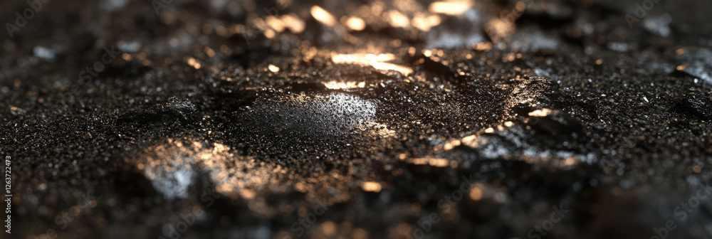 Poster dynamic light distribution captured in textured bokeh with a shimmering quality