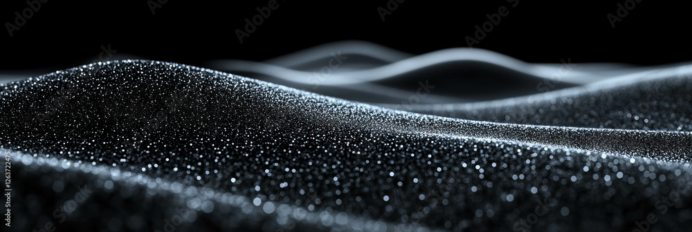 Aufkleber dynamic shimmering light distribution showcasing concentrated bokeh texture on dark background