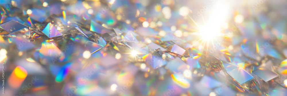 Aufkleber exploring a spectrum of light through subtle and intense crystal flares