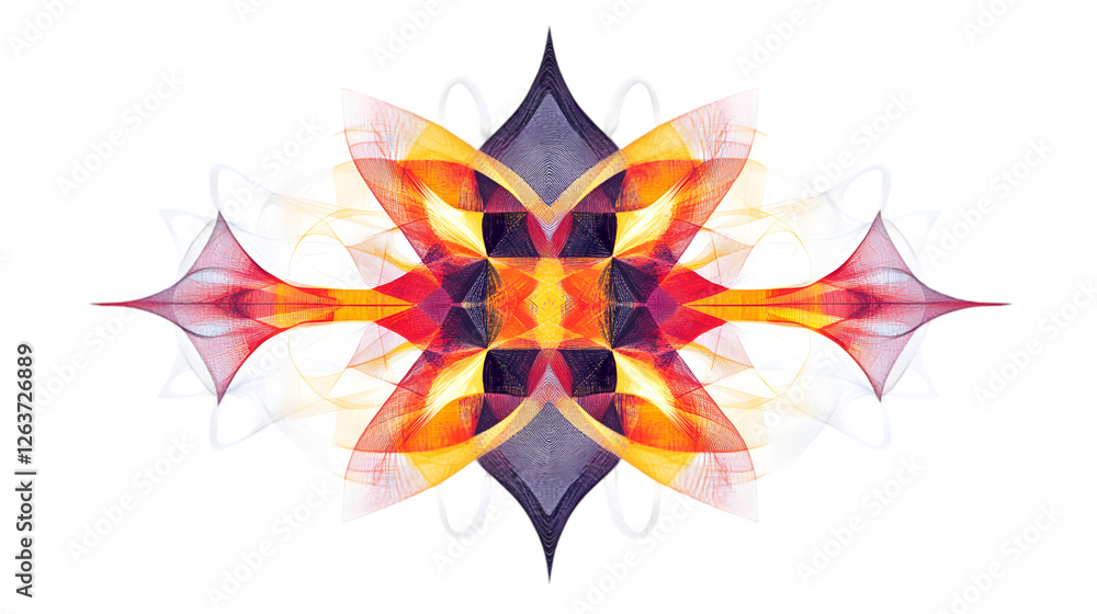 Poster abstract geometric line pattern with intricate design, isolated for modern artistic compositions. tr