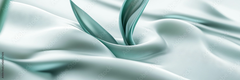 Poster fluid texture of aloe gel with flowing consistency and light reflections in soft hues