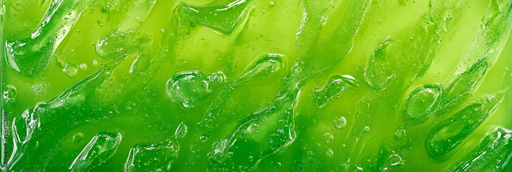 Poster textured aloe gel with a watery consistency and subtle waves enhancing its transparency and depth