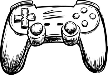 Game controller symbol. Joystick vector illustration isolated on transparent background.