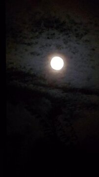 Evening Full Moon Vertical: Cinematic, Mystical, Enchanting, Serene, Timeless