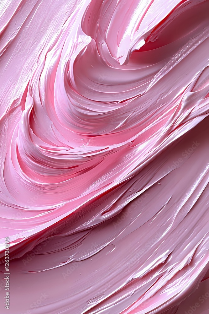 Poster swirling pink abstract background with smooth flowing curves and layers creating dynamic movement an
