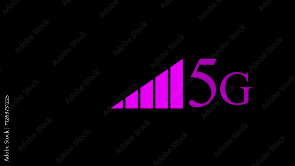 Poster 5g network internet mobile wireless business concept with glow. 5g generation of mobile communicatio