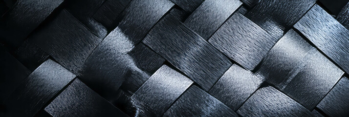 Fototapeta premium Detailed view of woven nylon texture, emphasizing the contrast with anodized aluminum and concrete