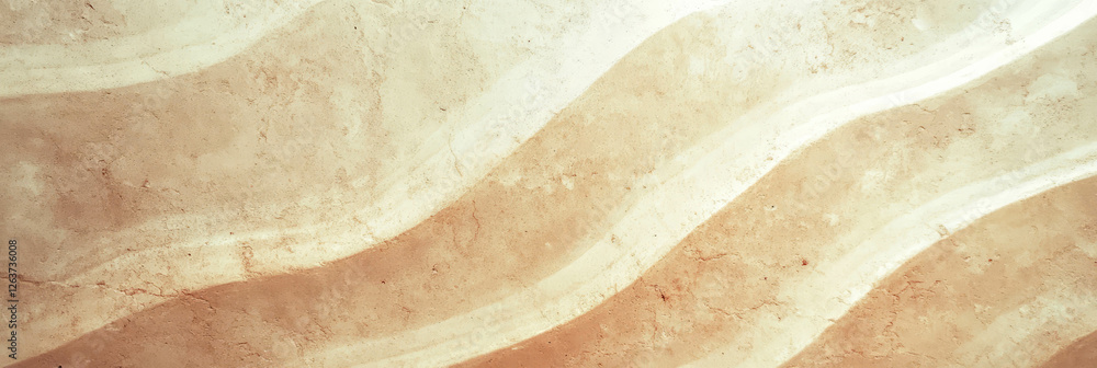 Poster elegant clay shell texture in deep beige with grunge and markings on unique surface