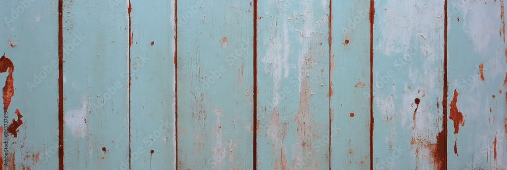 Aufkleber wooden planks with whitewash and distressed finish create a rustic backdrop