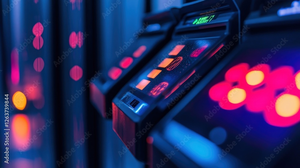 Poster a closeup of a sophisticated biometric access control system complete with fingerprint scanners and 