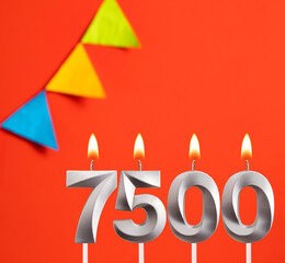 Candle number 7500 - Number of followers or likes.