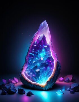 Cracking Open a Dark Crystal Geode to Reveal Glowing Neon Minerals