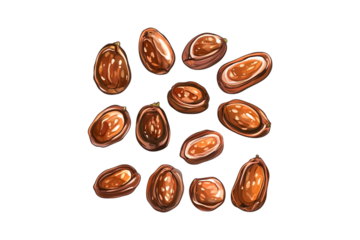 Delicious Dates Falling Dark Background Sweet Treats