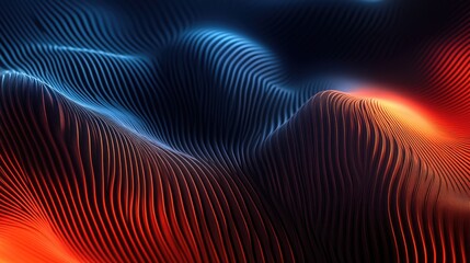 Digital Abstract Waveform Art